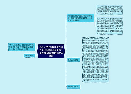 最高人民法院民事审判庭关于毕某某诉某某仪表厂损害赔偿案的处理的电话答复