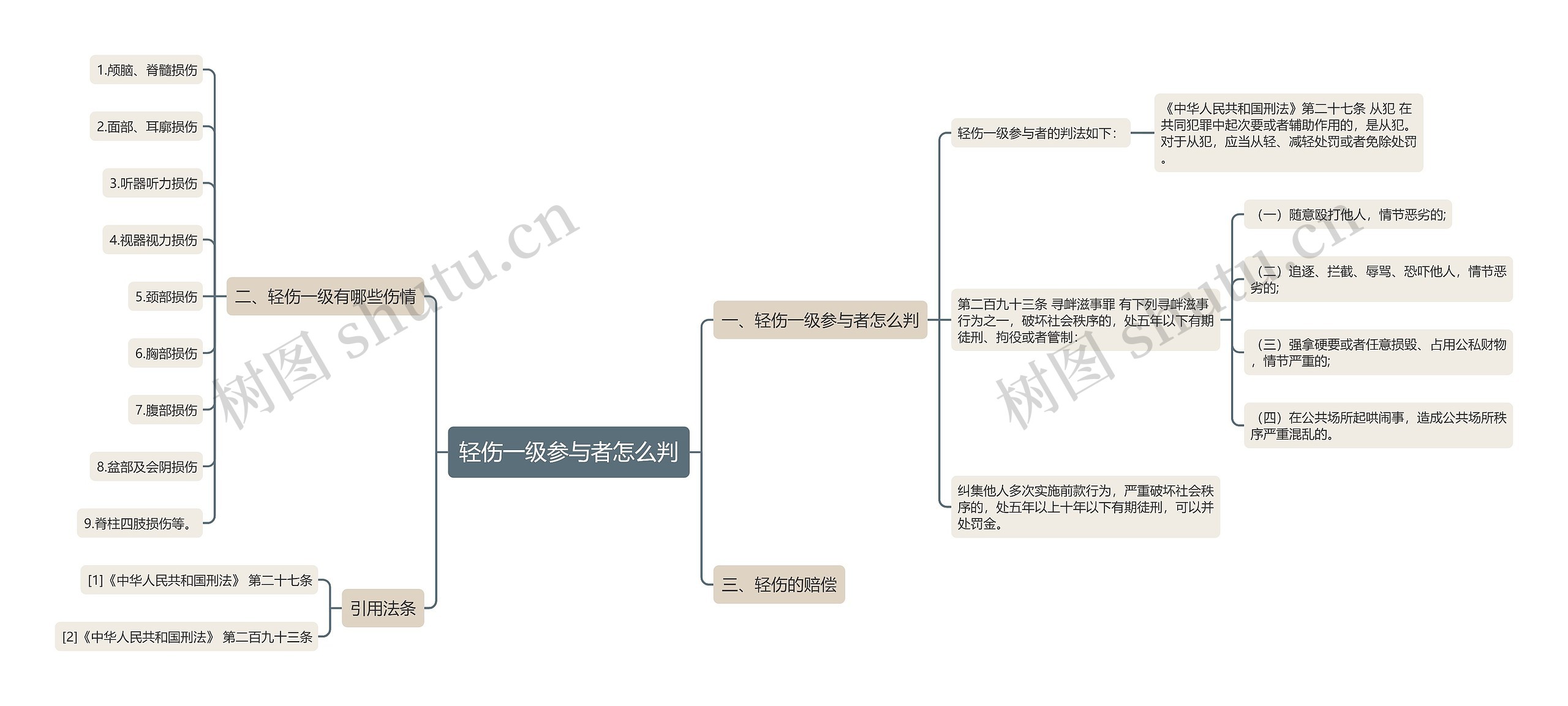 轻伤一级参与者怎么判