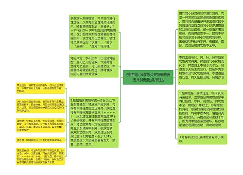 慢性肾小球肾炎的病理病因/诊断要点/概述