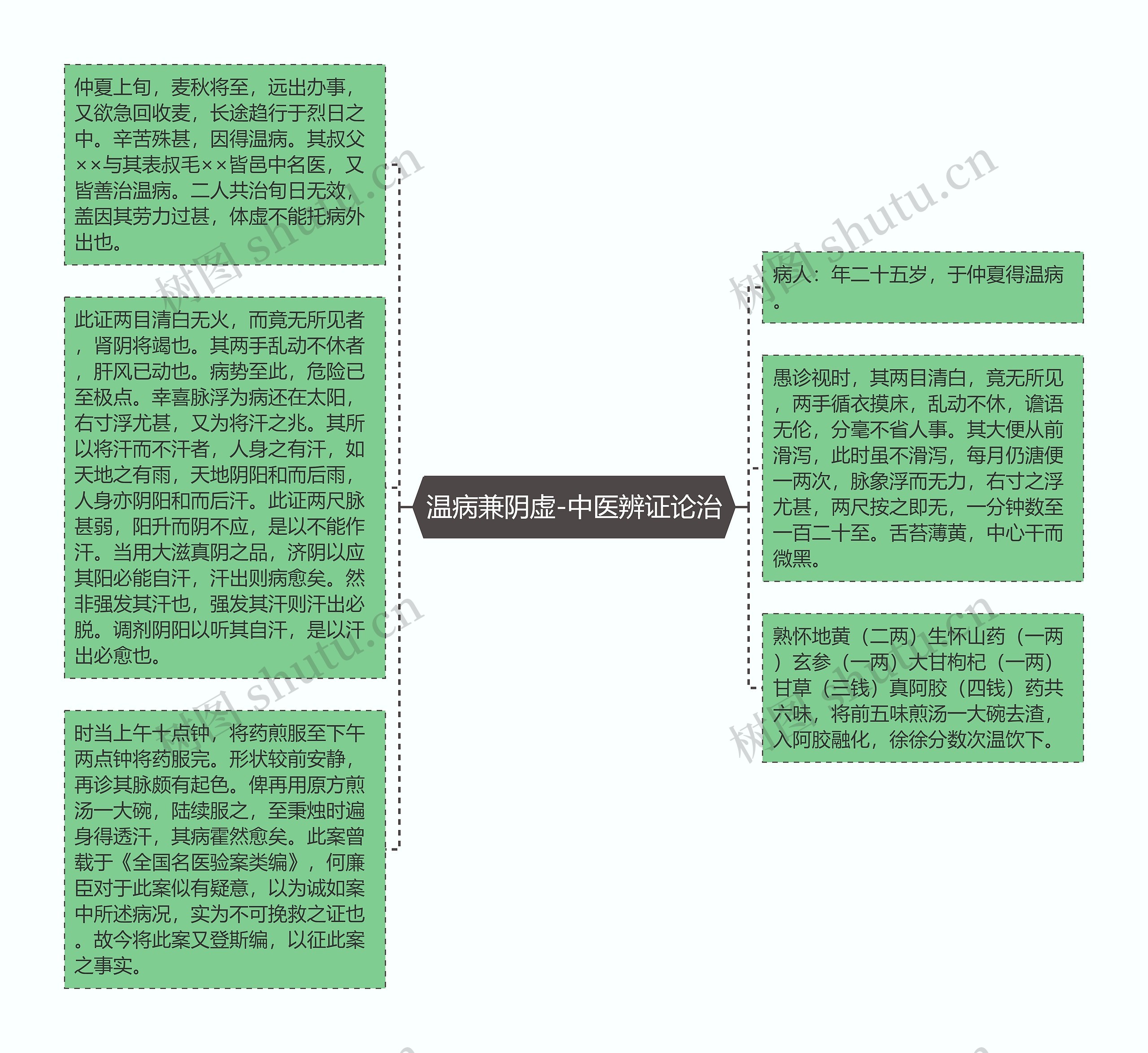 温病兼阴虚-中医辨证论治思维导图