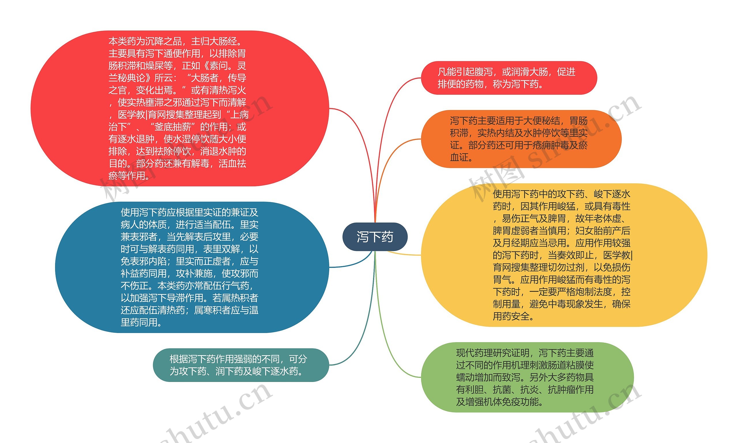 泻下药思维导图