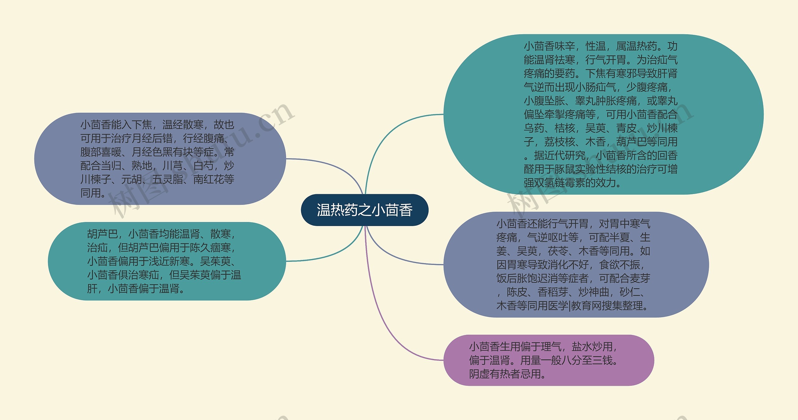 温热药之小茴香思维导图