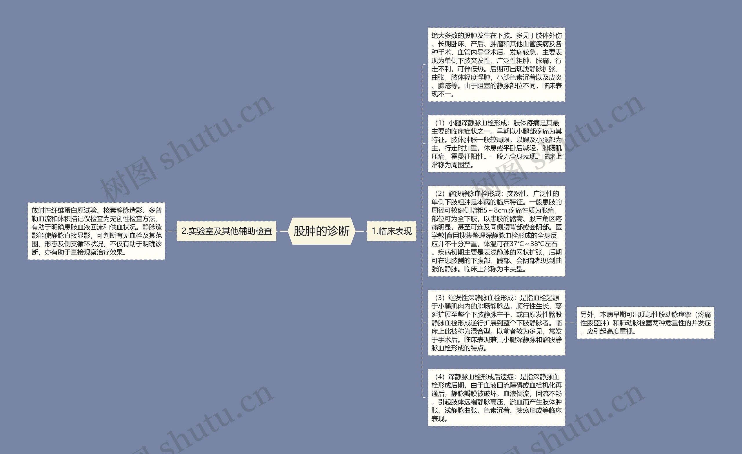 股肿的诊断思维导图