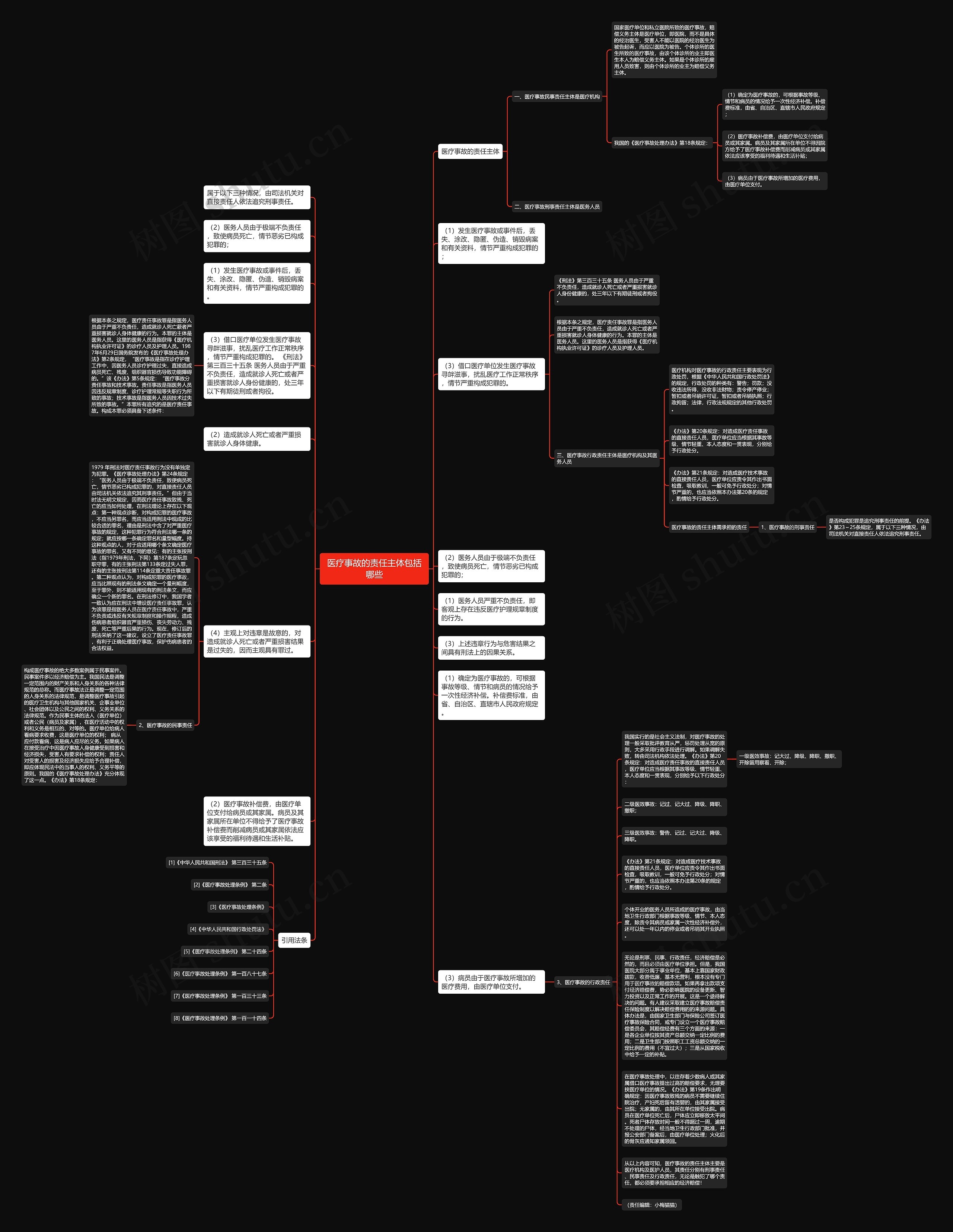 医疗事故的责任主体包括哪些思维导图