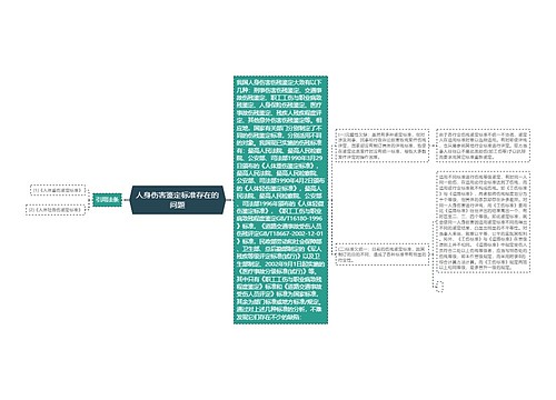 人身伤害鉴定标准存在的问题