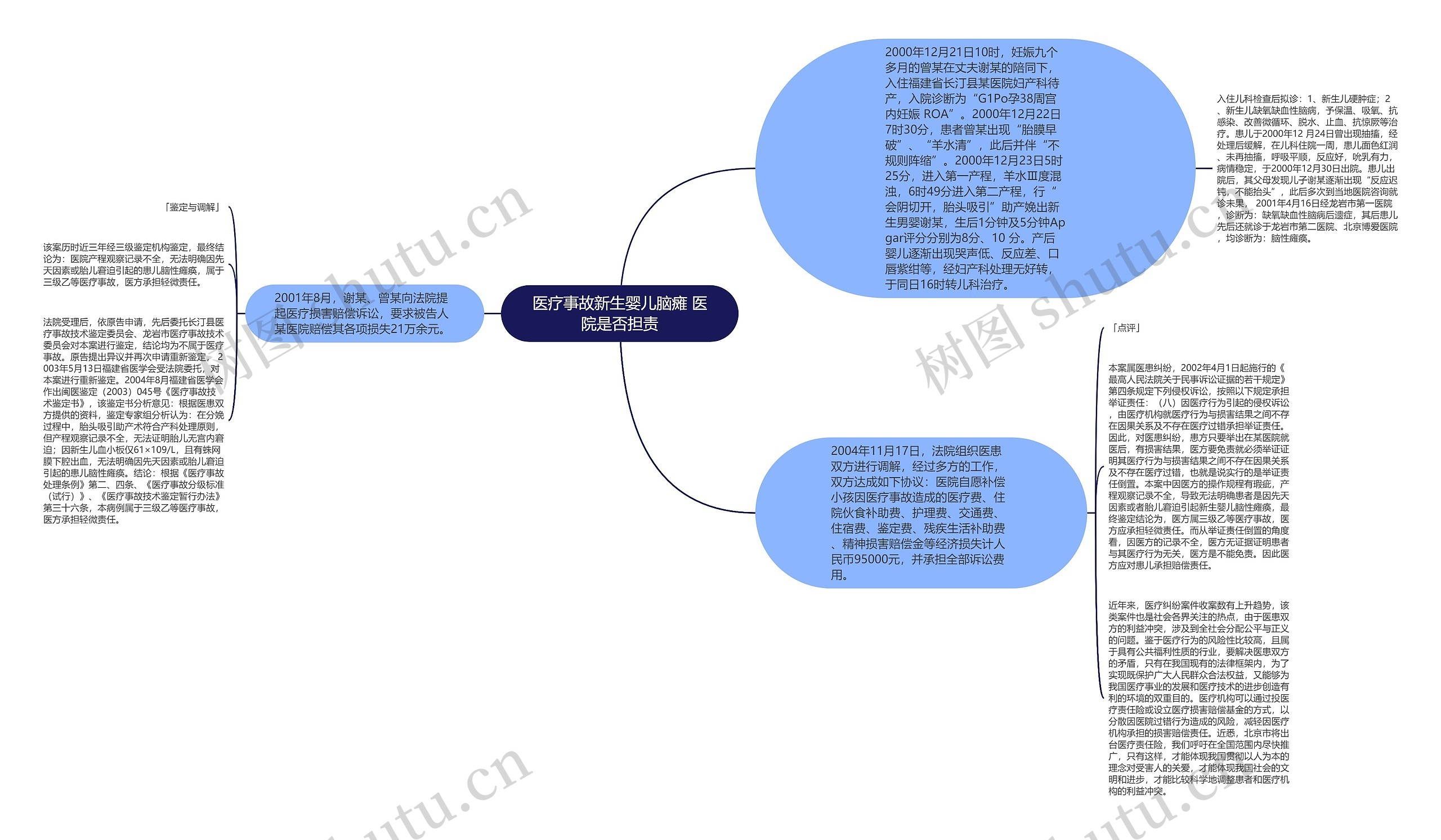 医疗事故新生婴儿脑瘫 医院是否担责