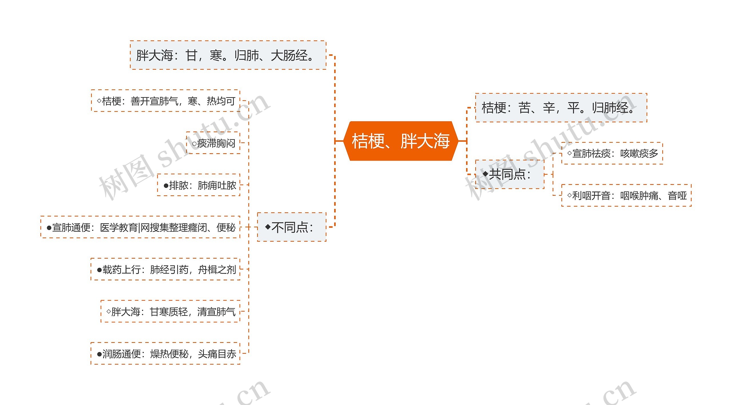 桔梗、胖大海