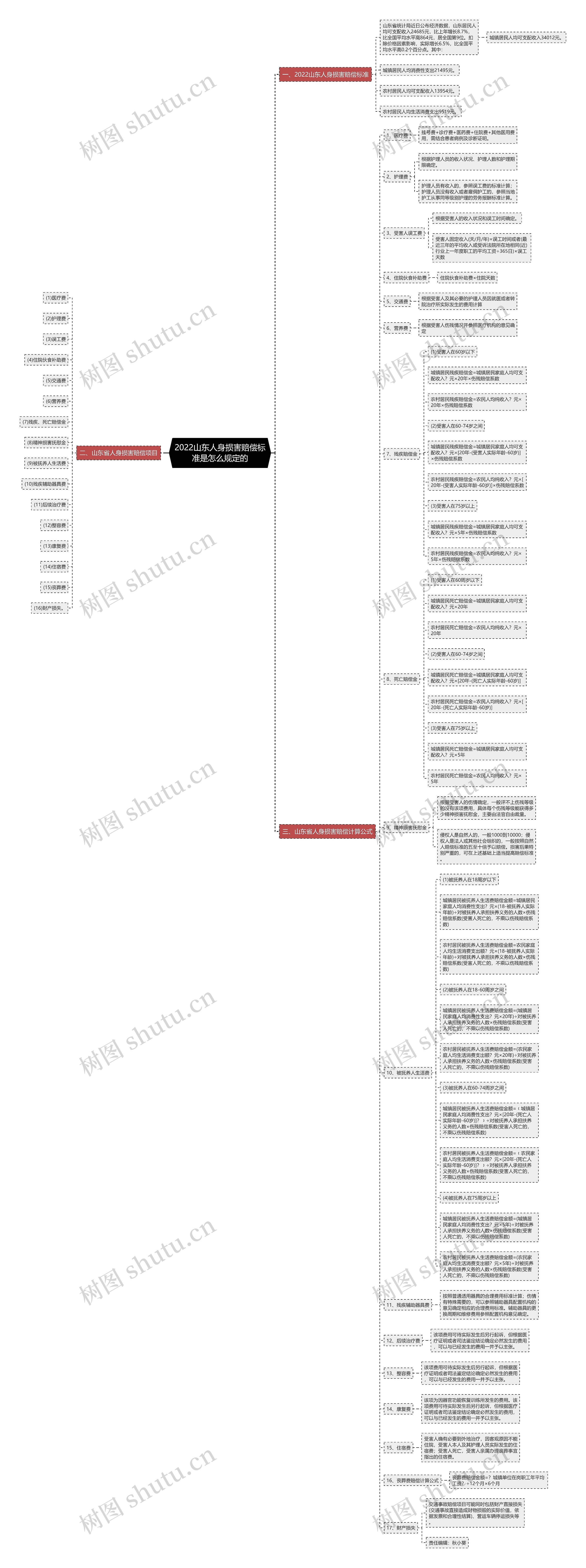 2022山东人身损害赔偿标准是怎么规定的