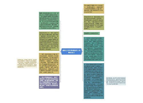 催收公告对普通债权人有哪些效力