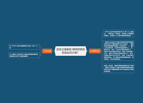 发生交通事故 精神损害抚慰金如何计算？