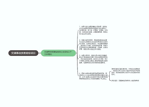 交通事故损害赔偿项目