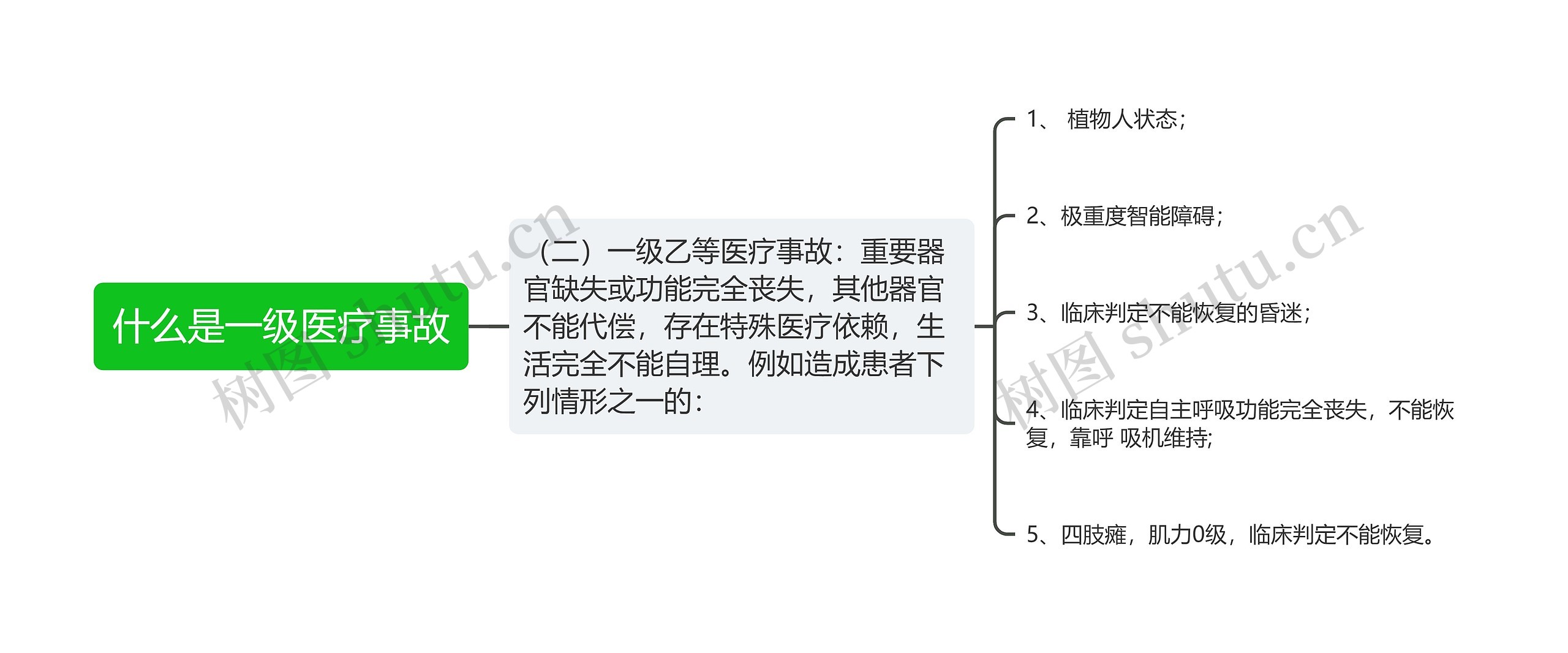 什么是一级医疗事故思维导图