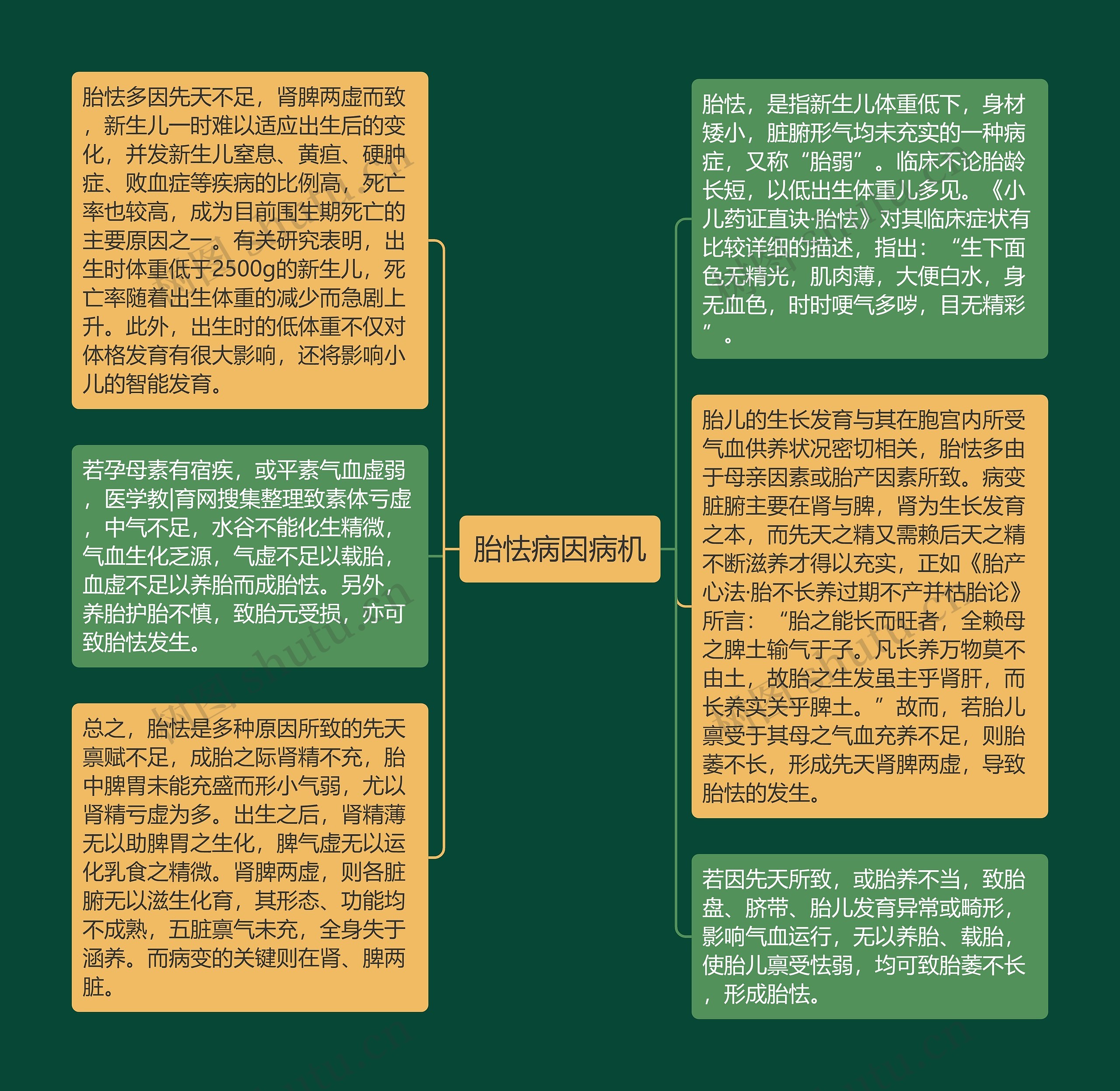 胎怯病因病机思维导图