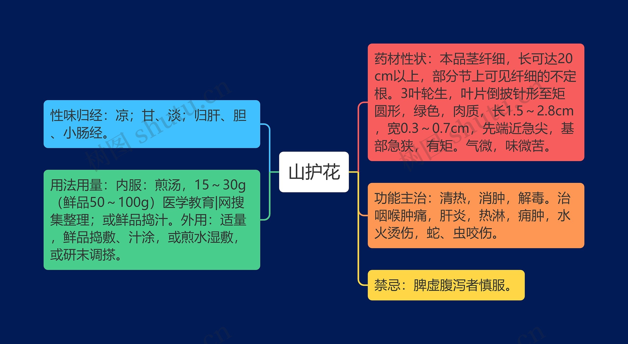 山护花思维导图