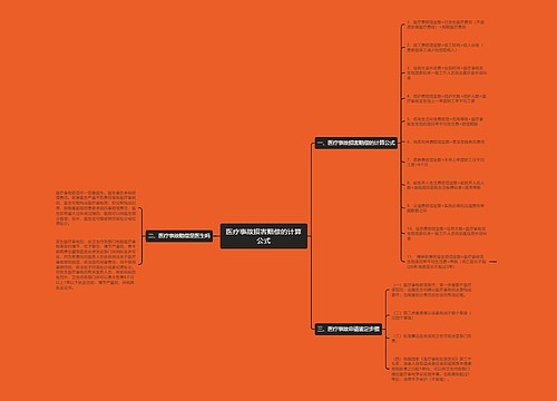 医疗事故损害赔偿的计算公式