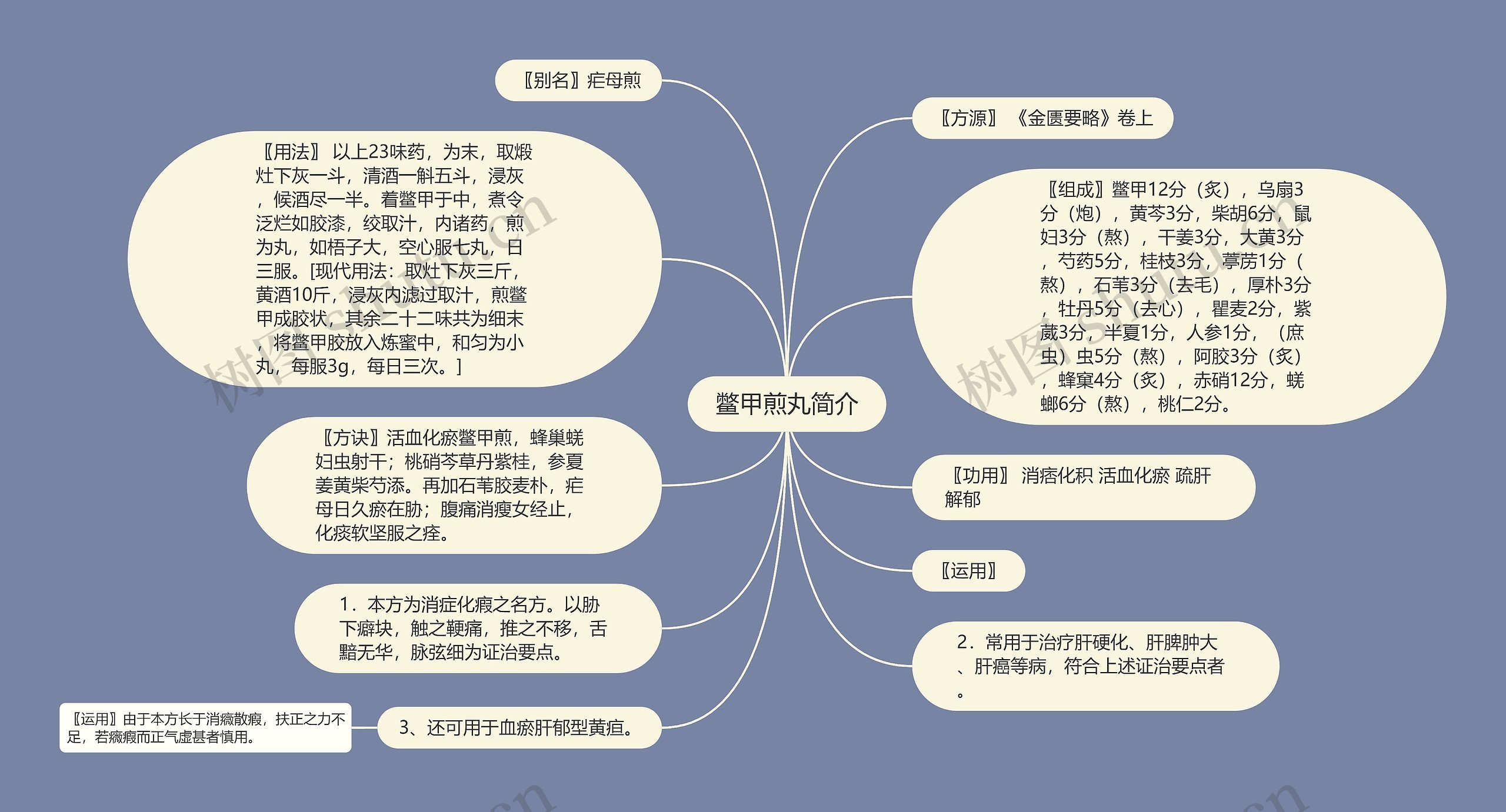 鳖甲煎丸简介思维导图