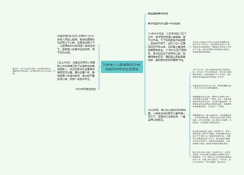 74岁老人心脏停跳80分钟 抢救及时终创生还奇迹