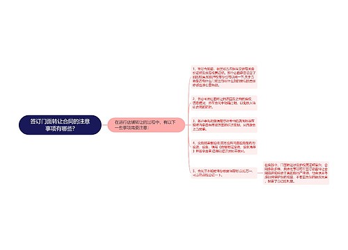 签订门面转让合同的注意事项有哪些?