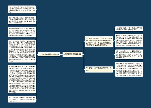 如何处理医患纠纷