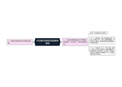 穴位激光照射反应的临床表现