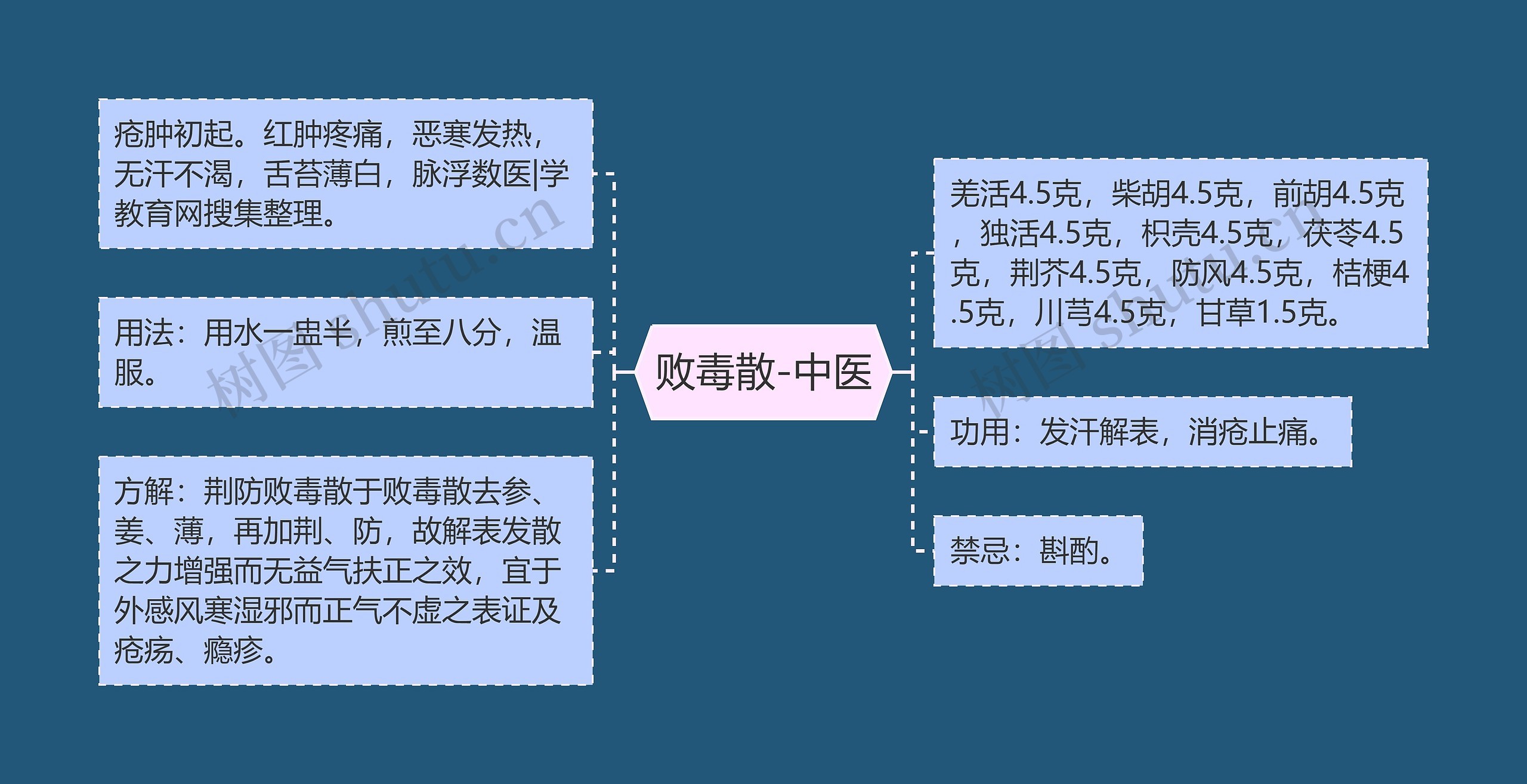 败毒散-中医思维导图