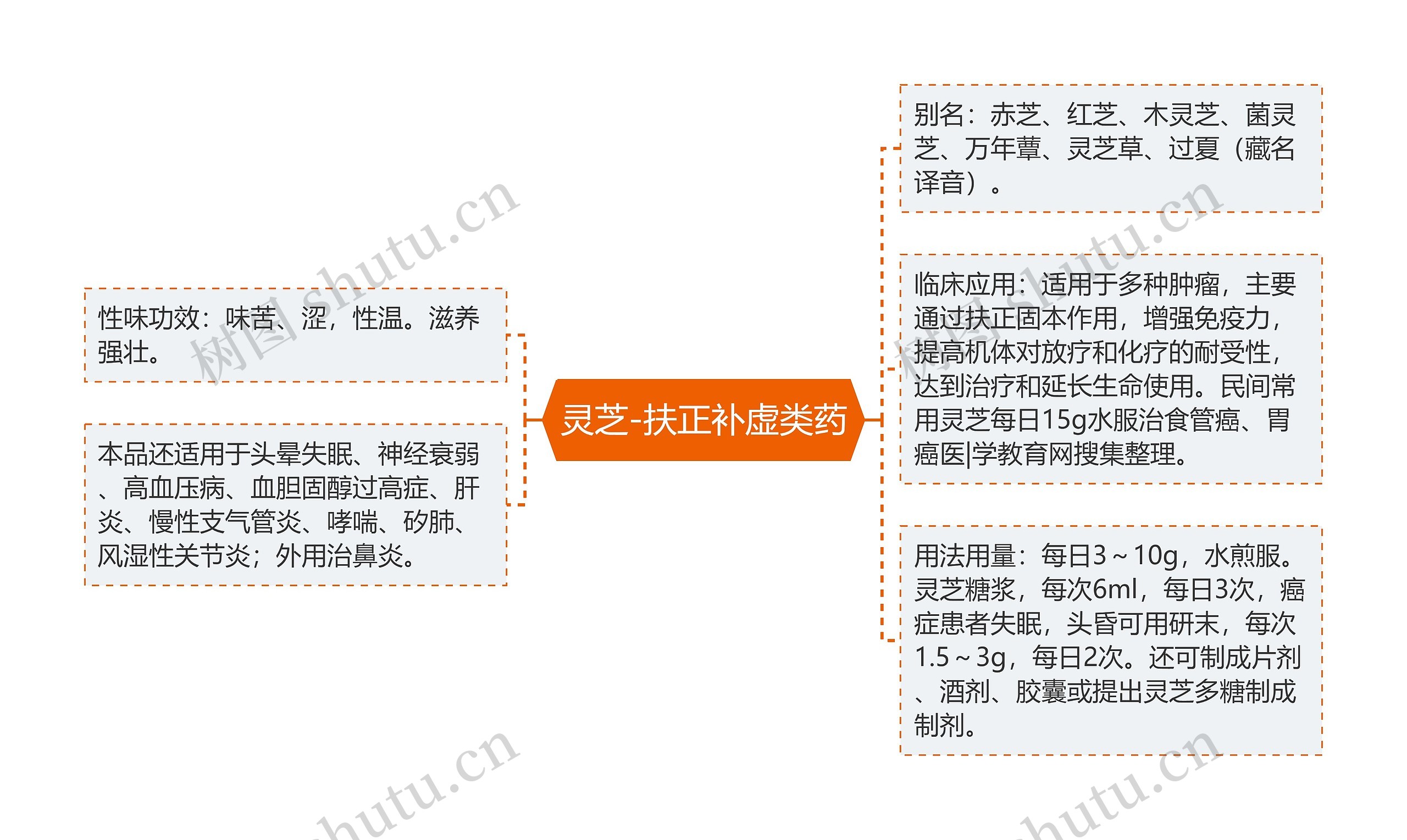 灵芝-扶正补虚类药思维导图