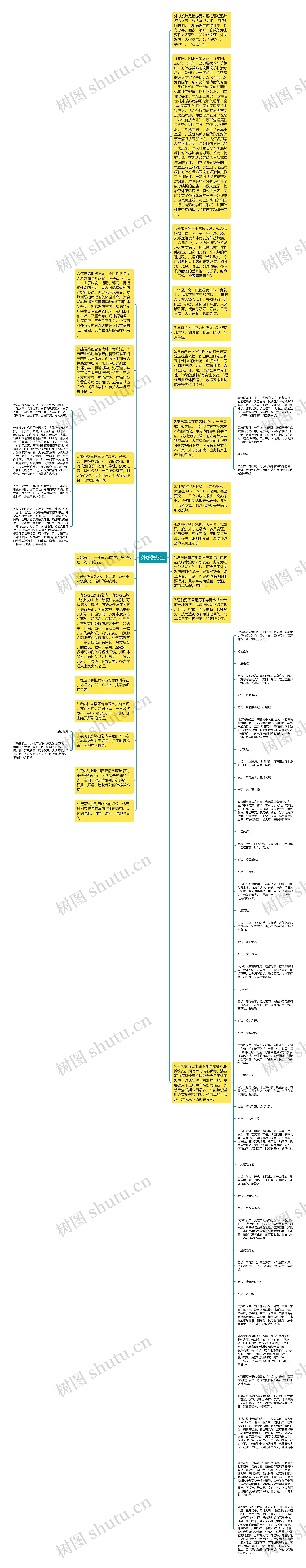 外感发热症思维导图