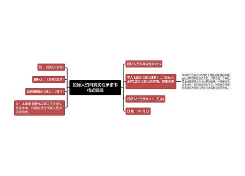 投标人资料真实性承诺书格式编辑