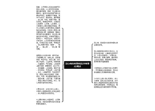 冠心病的病理病因/诊断要点/概述