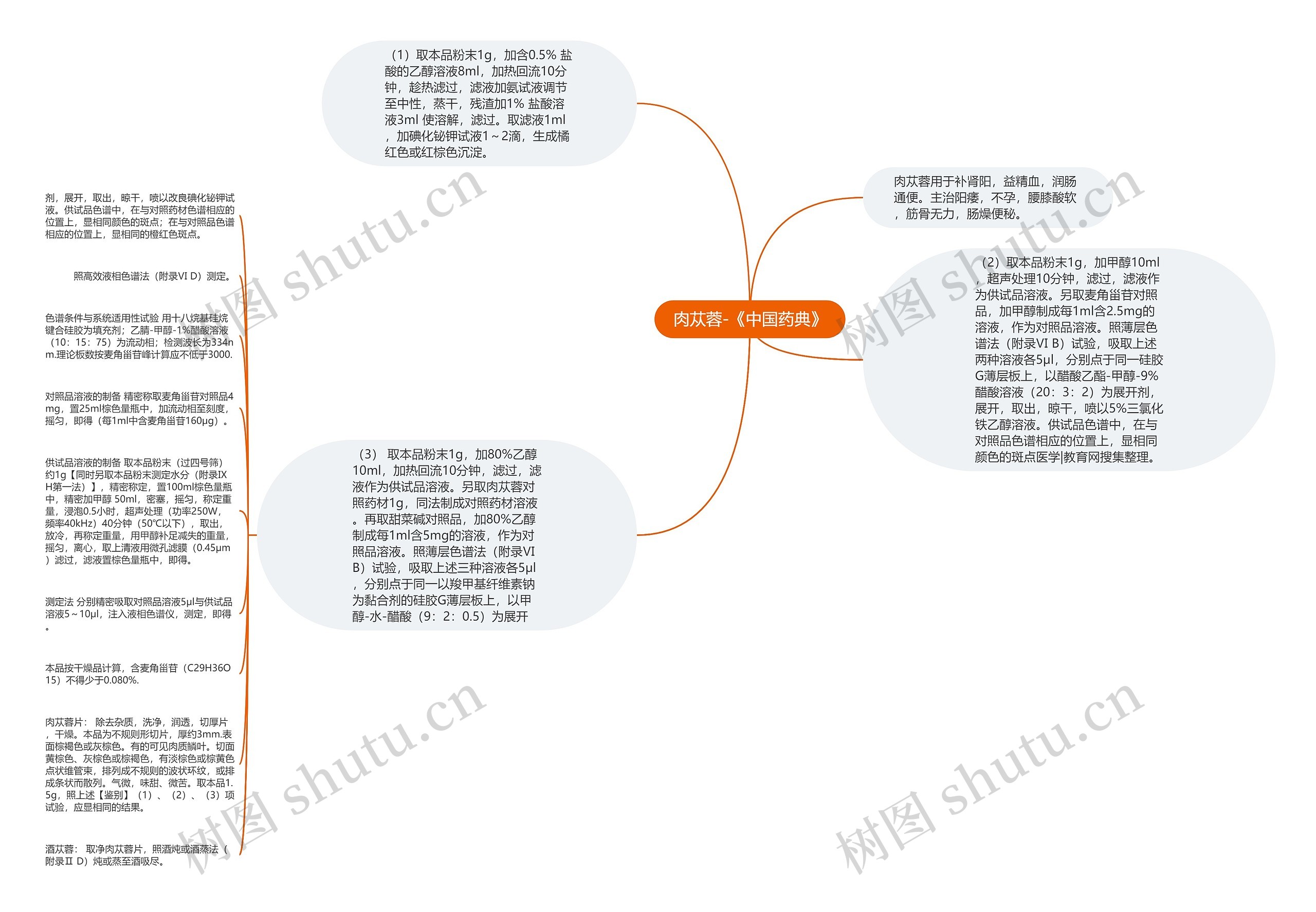 肉苁蓉-《中国药典》思维导图