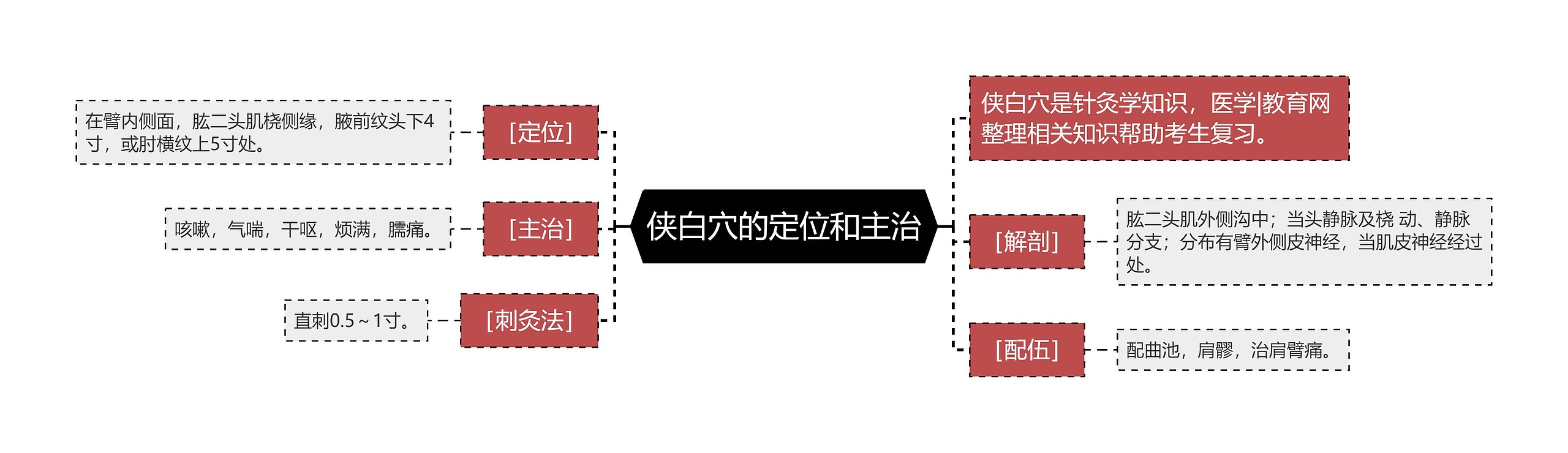 侠白穴的定位和主治思维导图