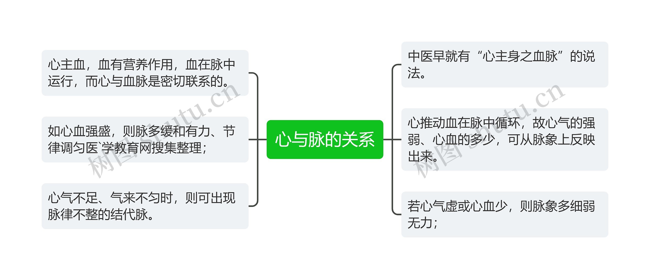 心与脉的关系思维导图