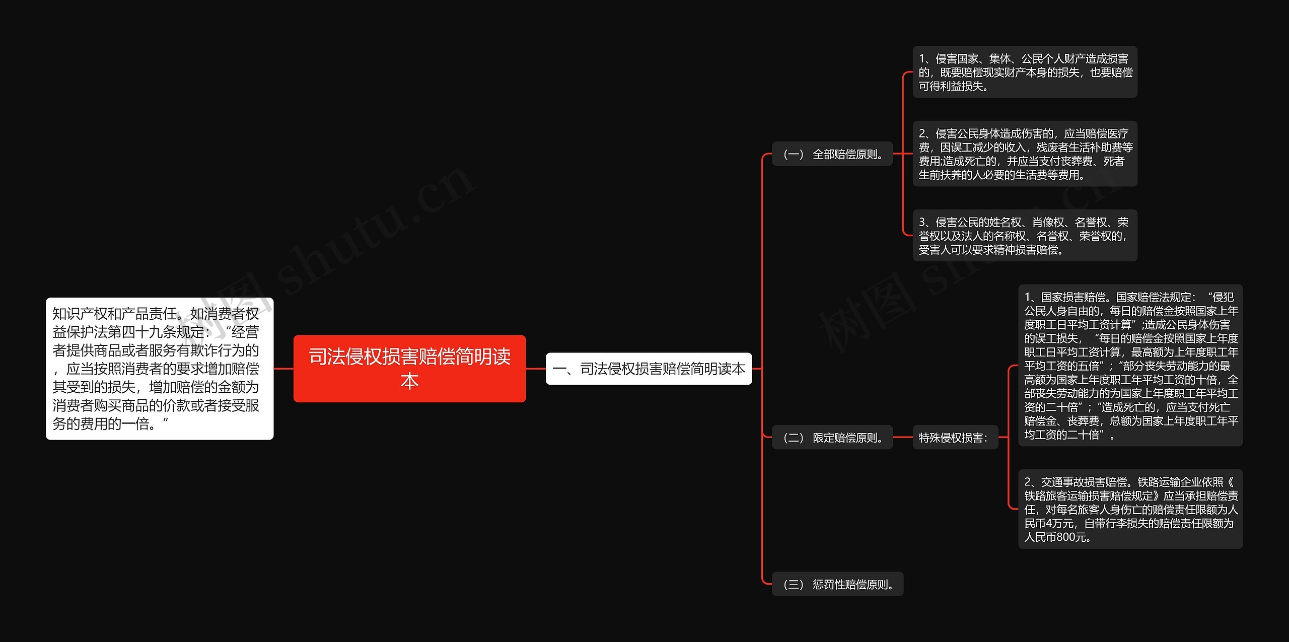 司法侵权损害赔偿简明读本思维导图