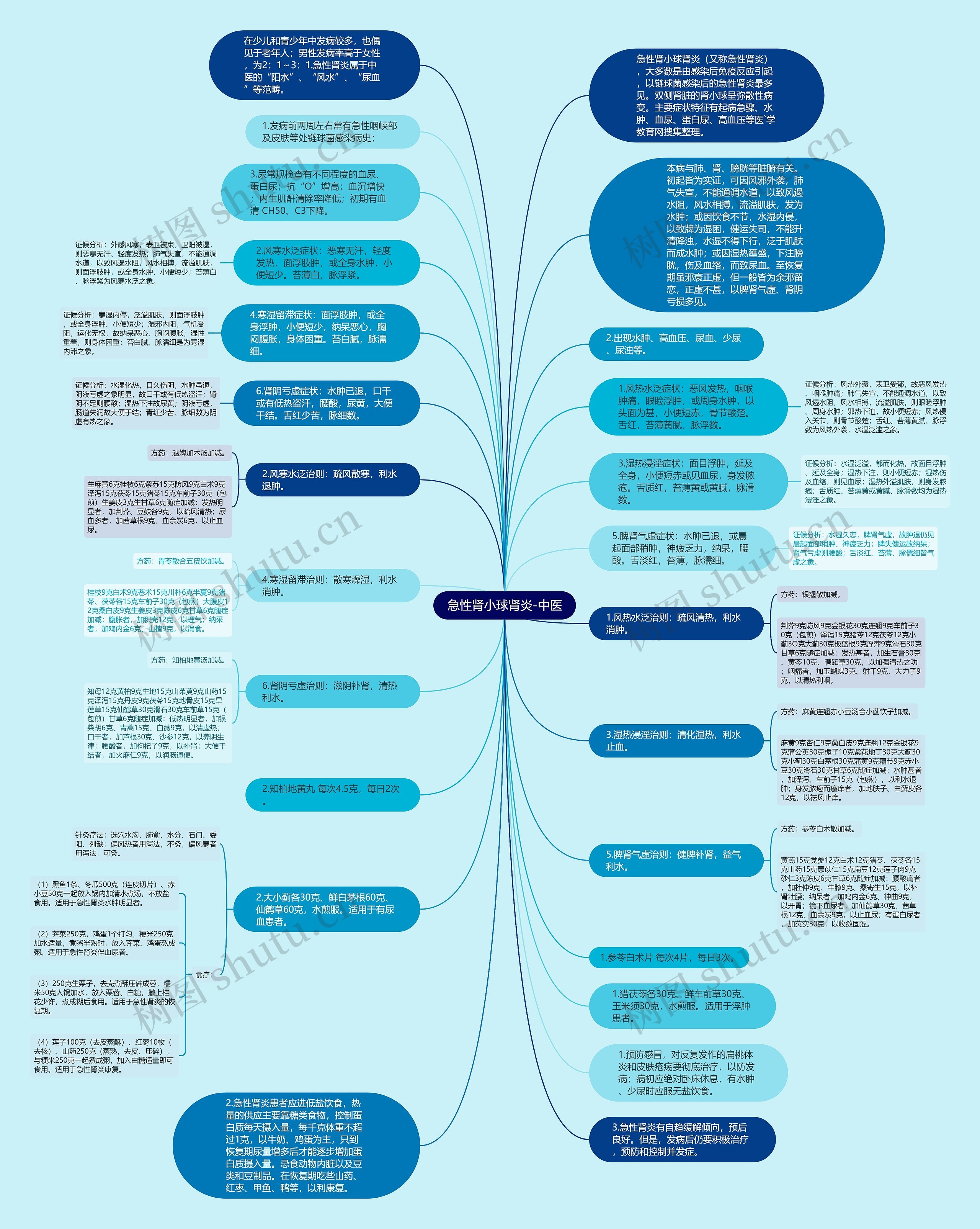 急性肾小球肾炎-中医思维导图