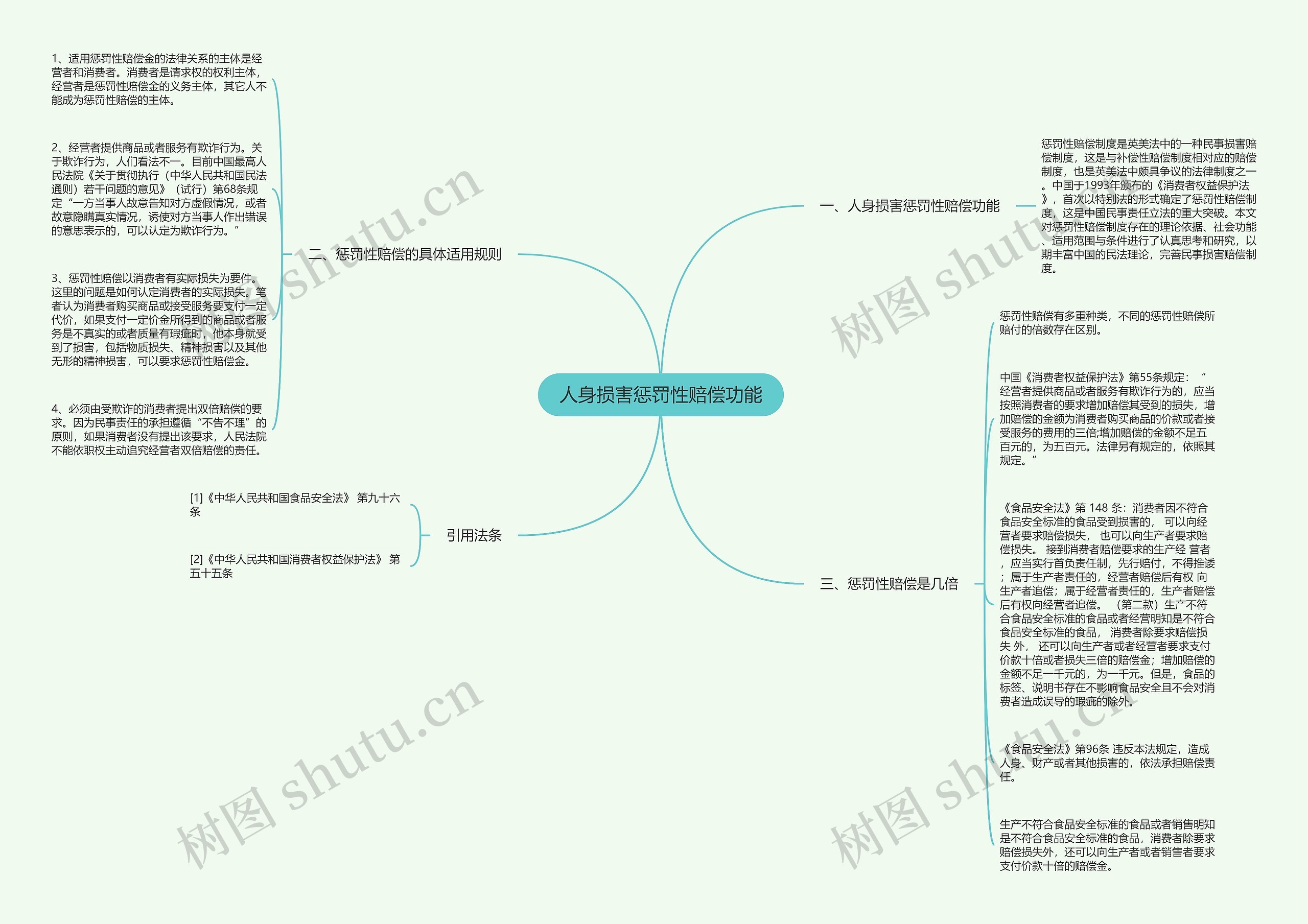 人身损害惩罚性赔偿功能思维导图