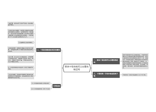 肢体十级伤残可以办理伤残证吗