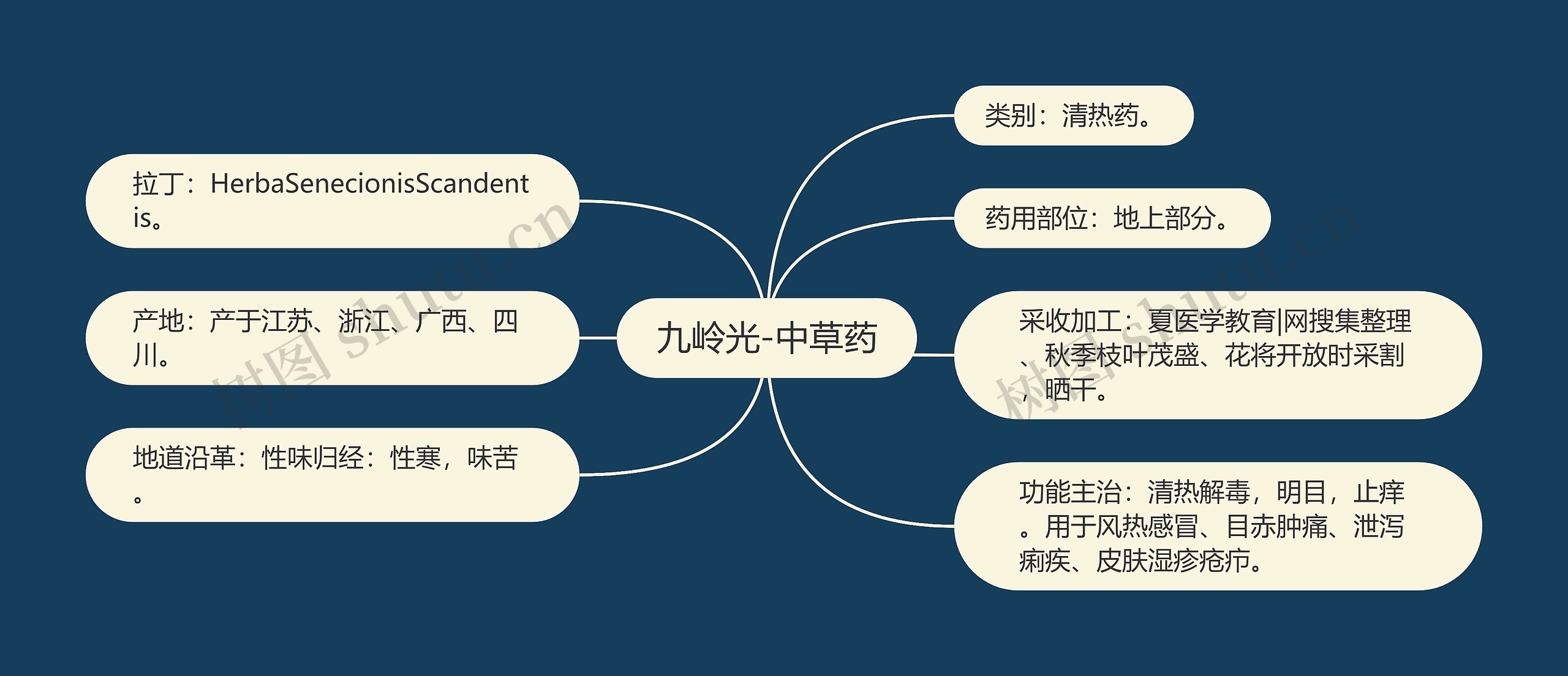 九岭光-中草药思维导图