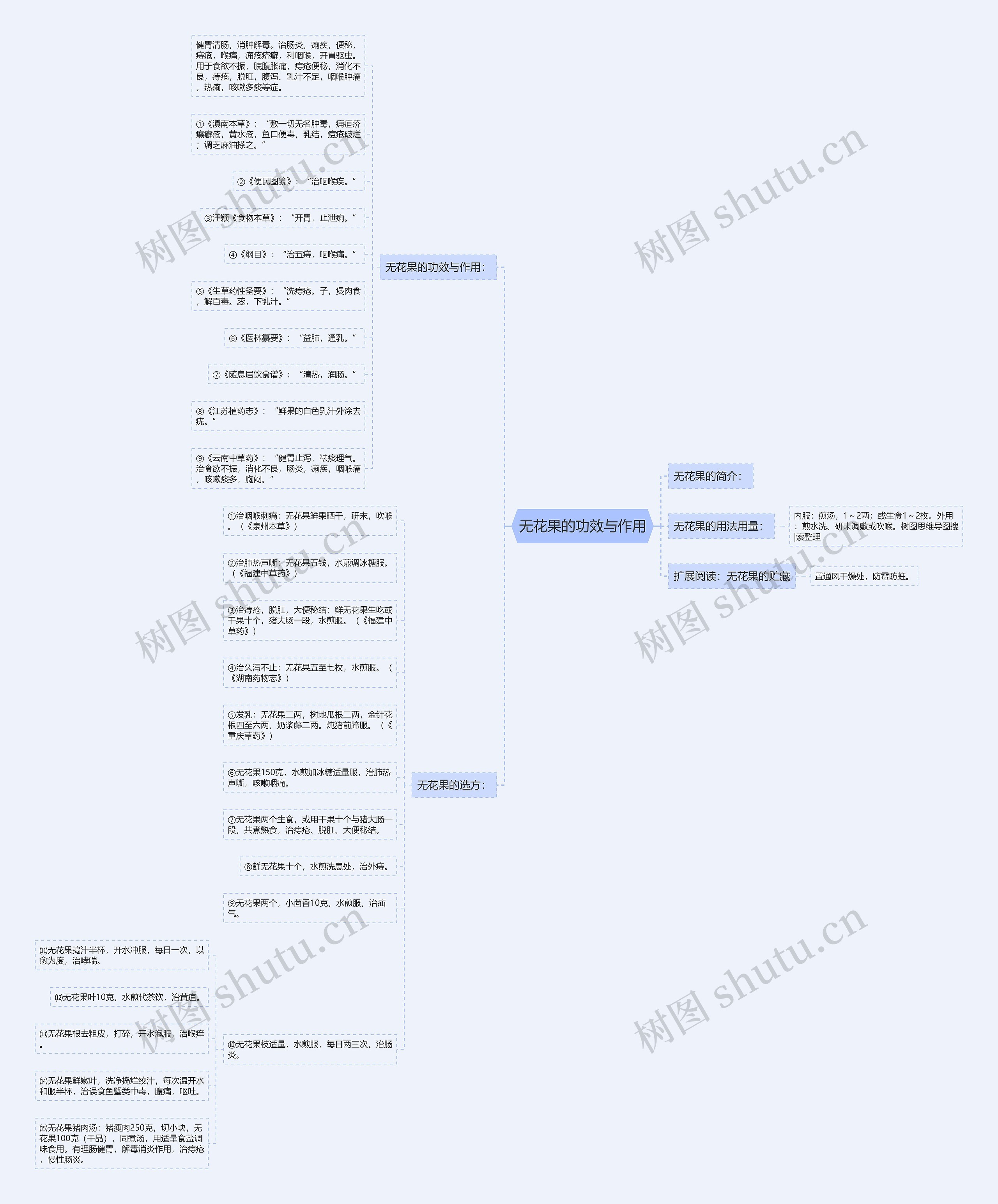 无花果的功效与作用思维导图