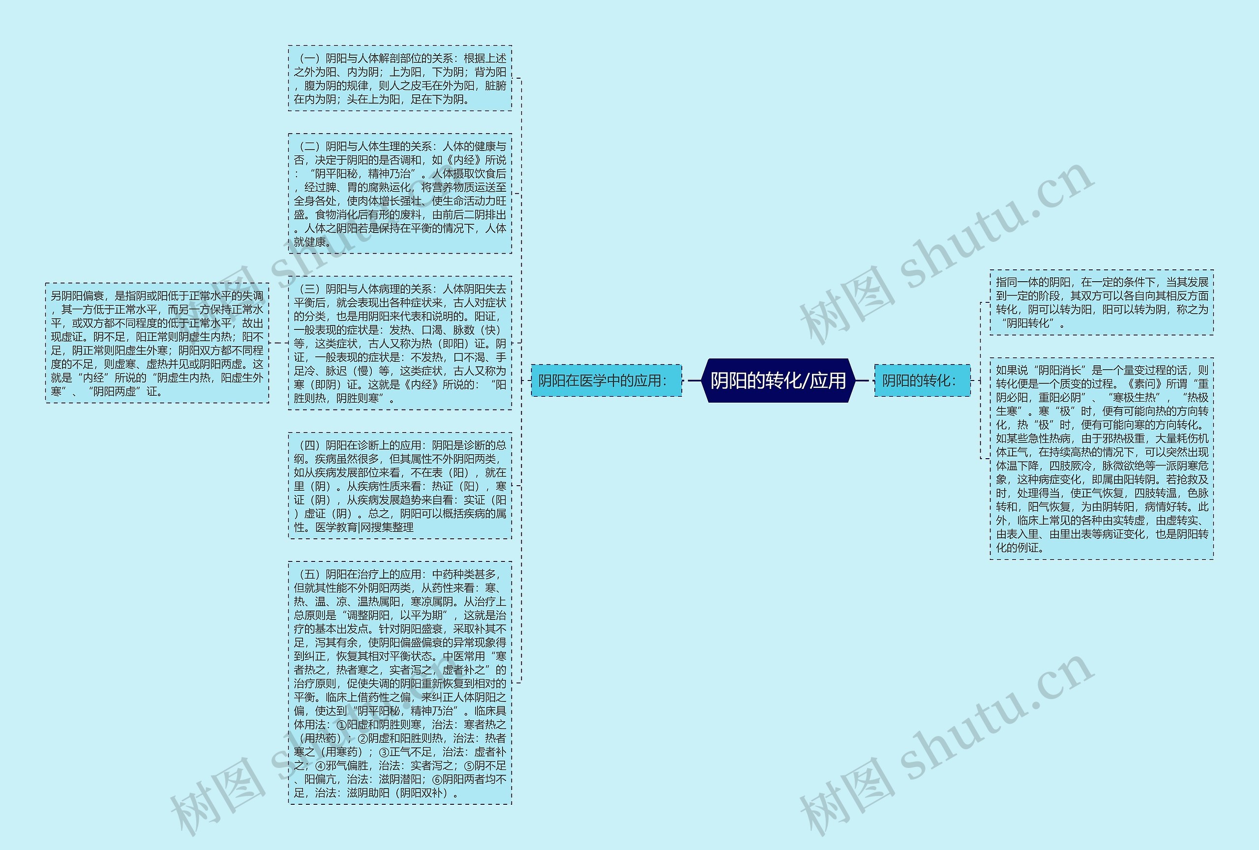 阴阳的转化/应用思维导图