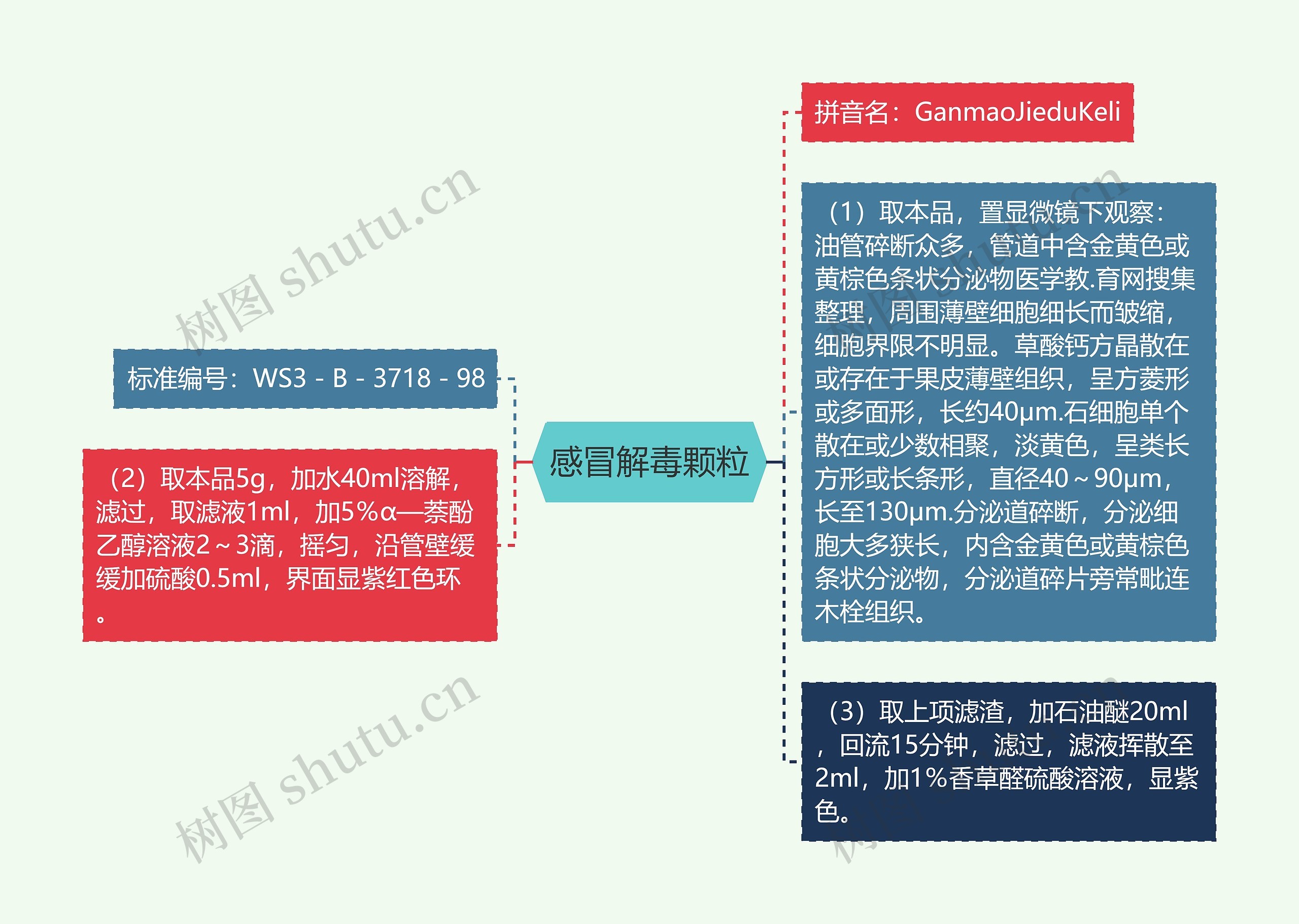 感冒解毒颗粒思维导图