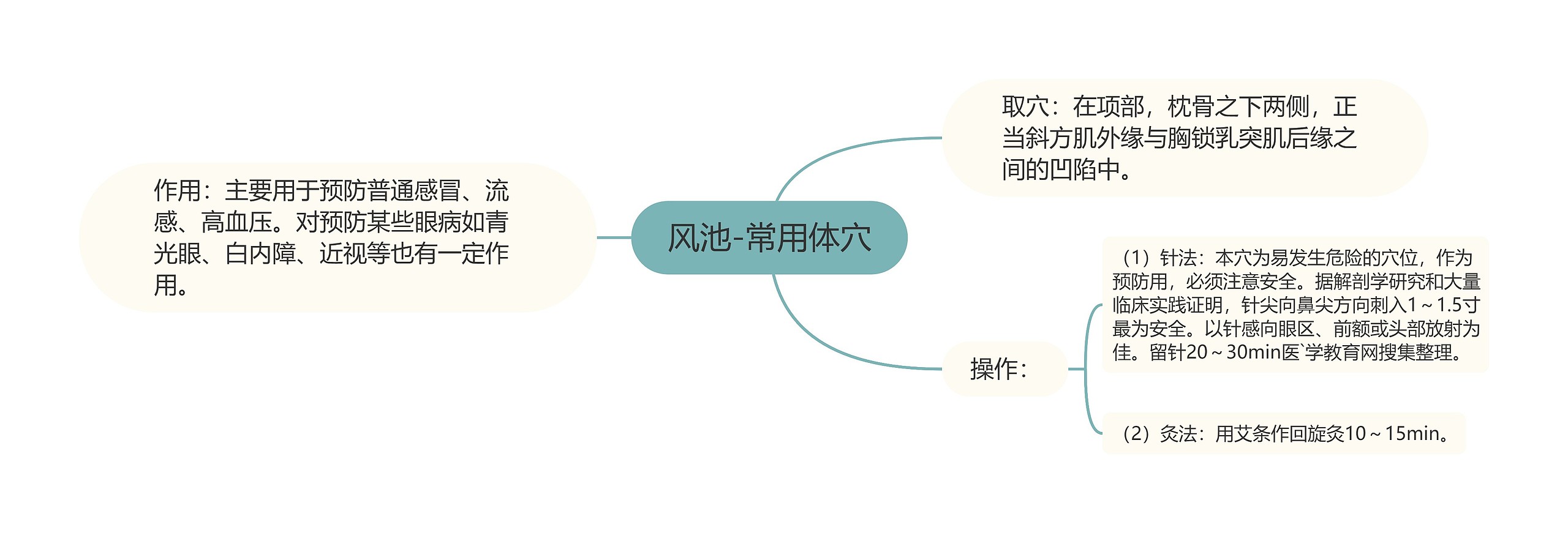 风池-常用体穴思维导图