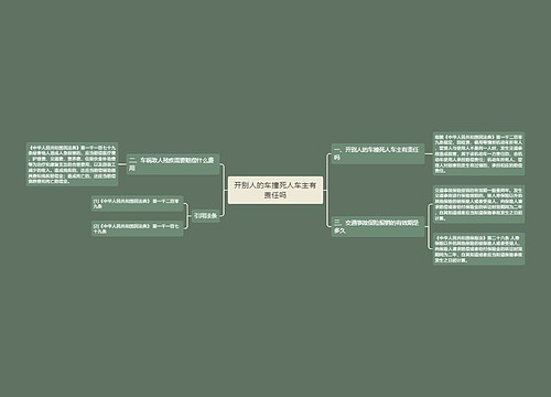 开别人的车撞死人车主有责任吗