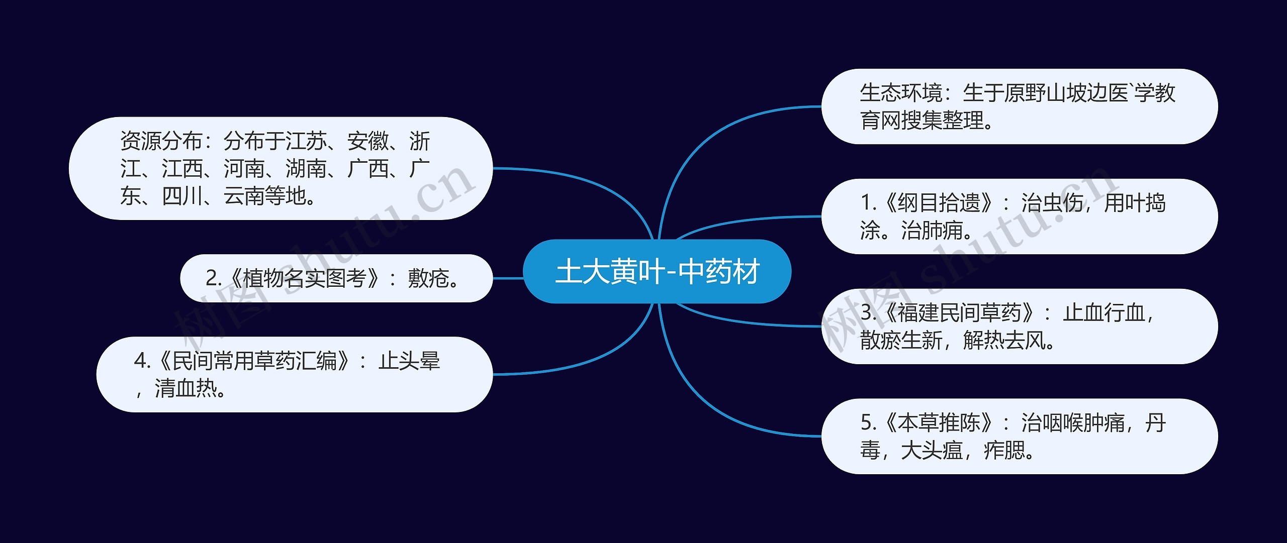 土大黄叶-中药材思维导图