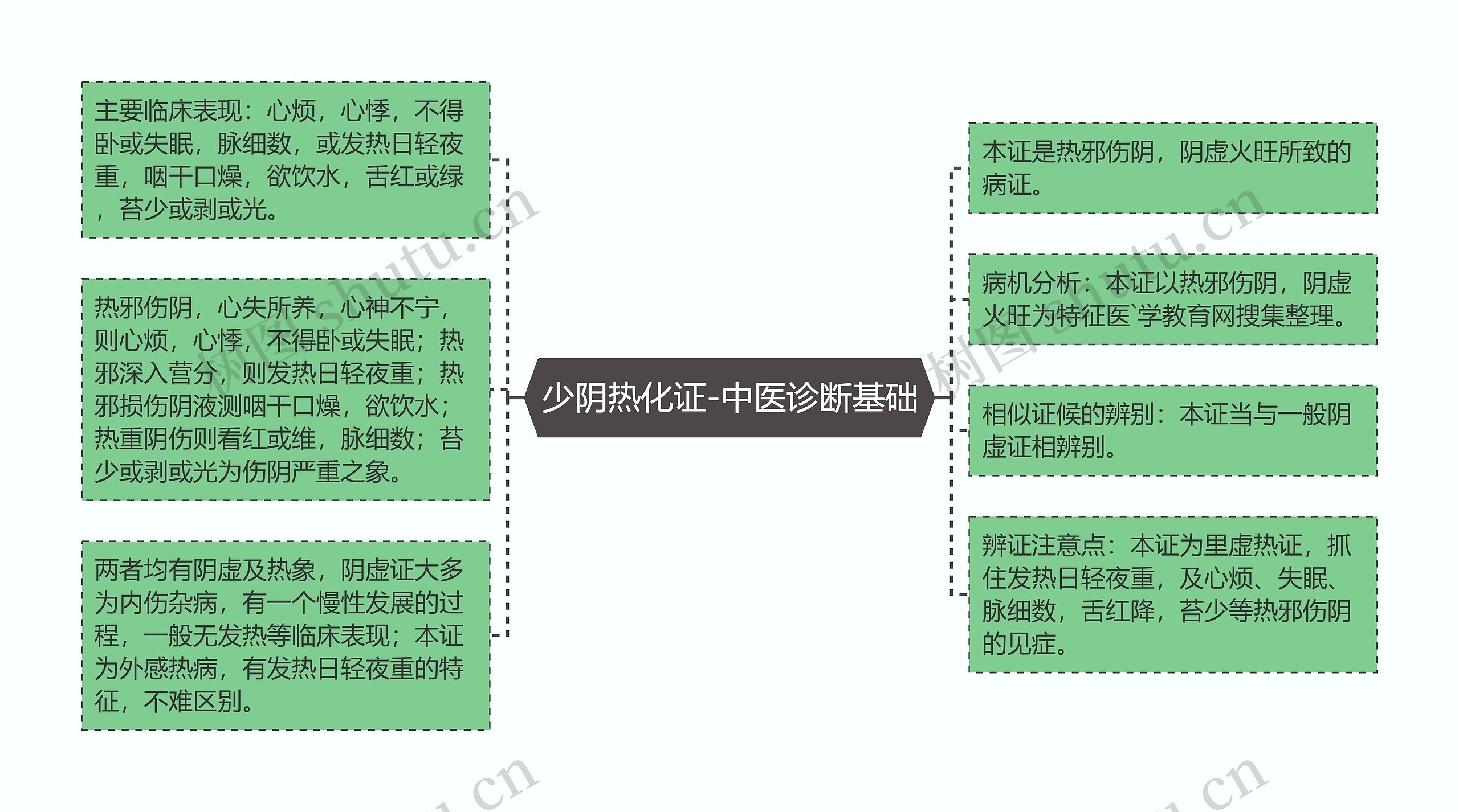 少阴热化证-中医诊断基础思维导图