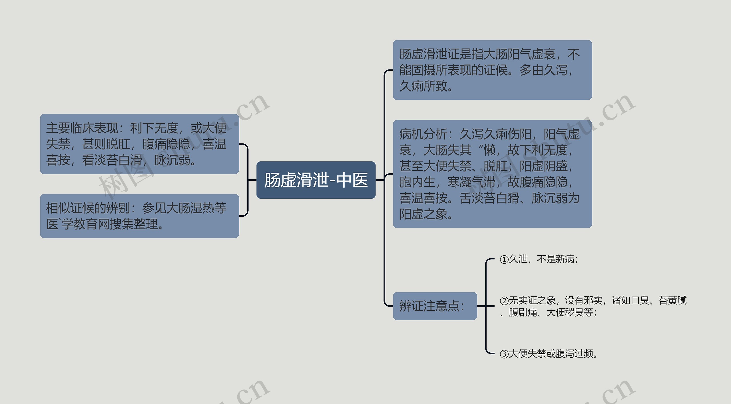 肠虚滑泄-中医思维导图