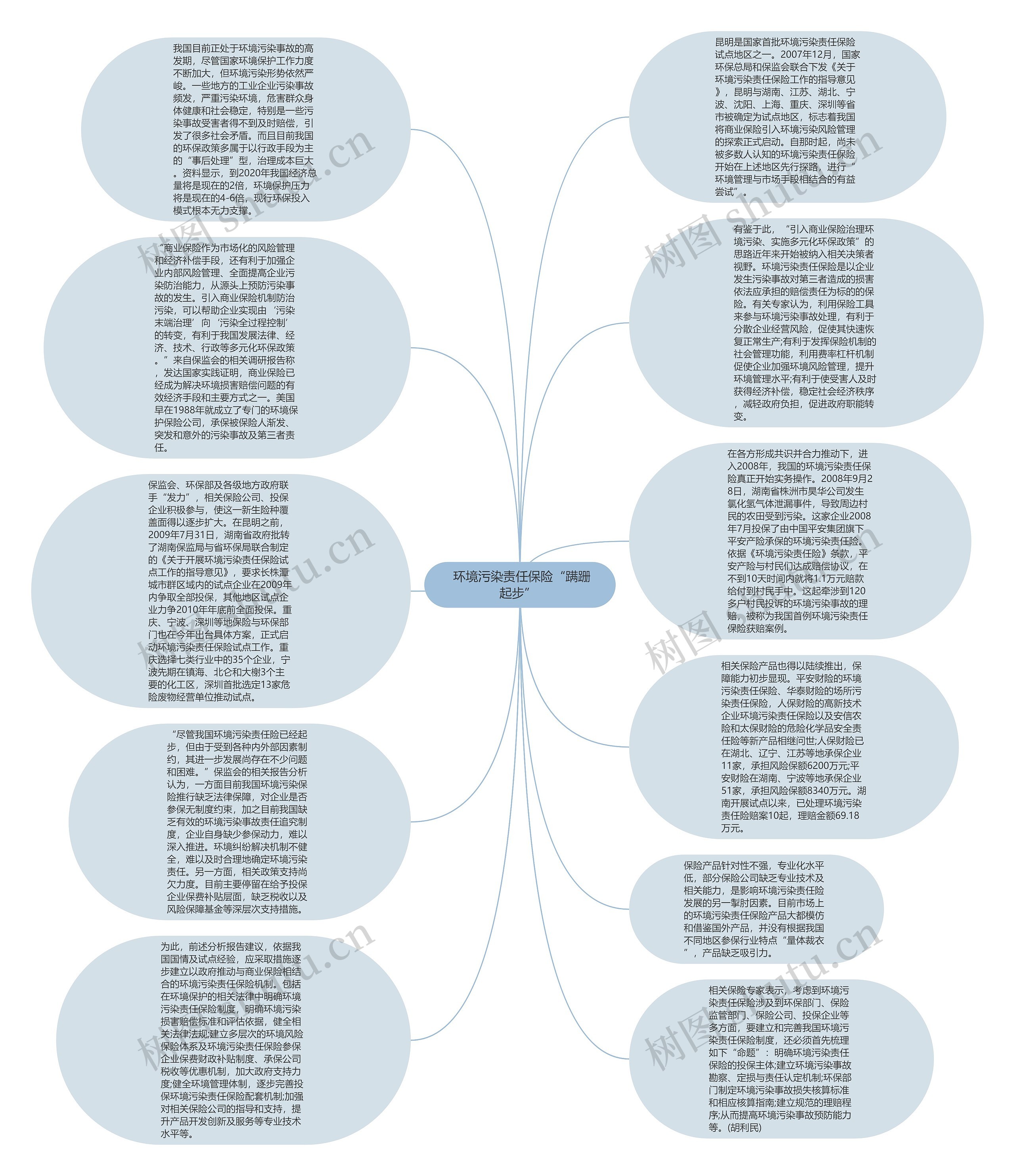 环境污染责任保险“蹒跚起步” 思维导图