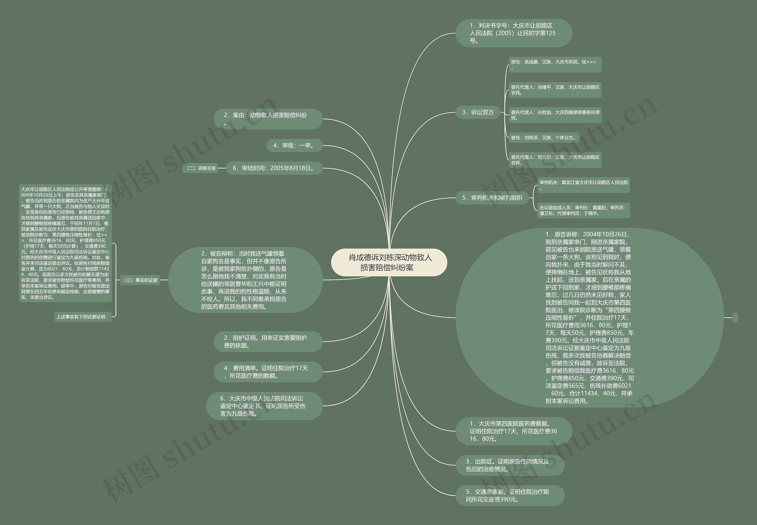  肖成德诉刘栋深动物致人损害赔偿纠纷案  思维导图