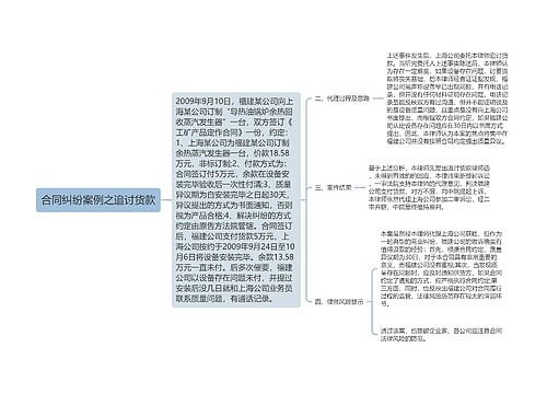 合同纠纷案例之追讨货款