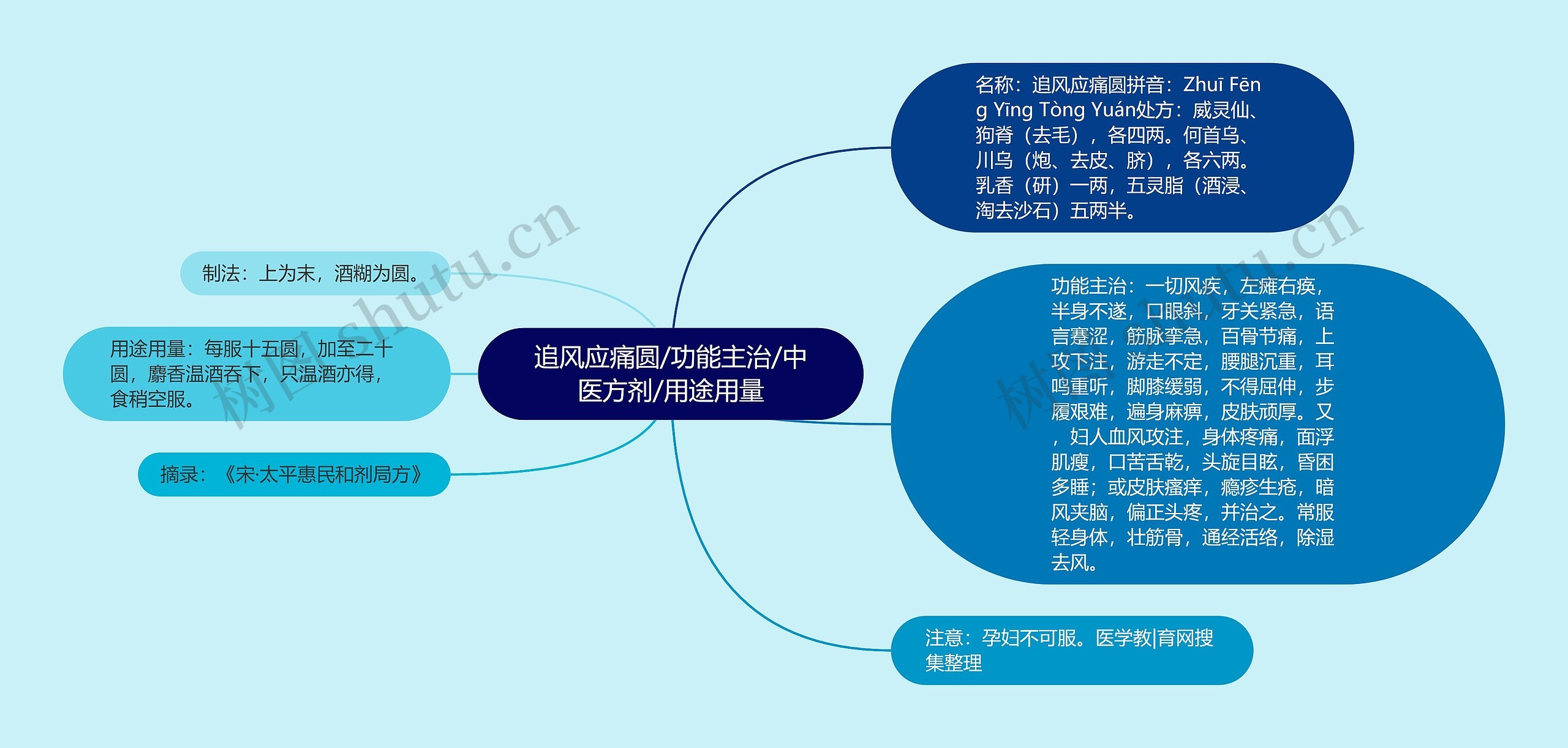 追风应痛圆/功能主治/中医方剂/用途用量