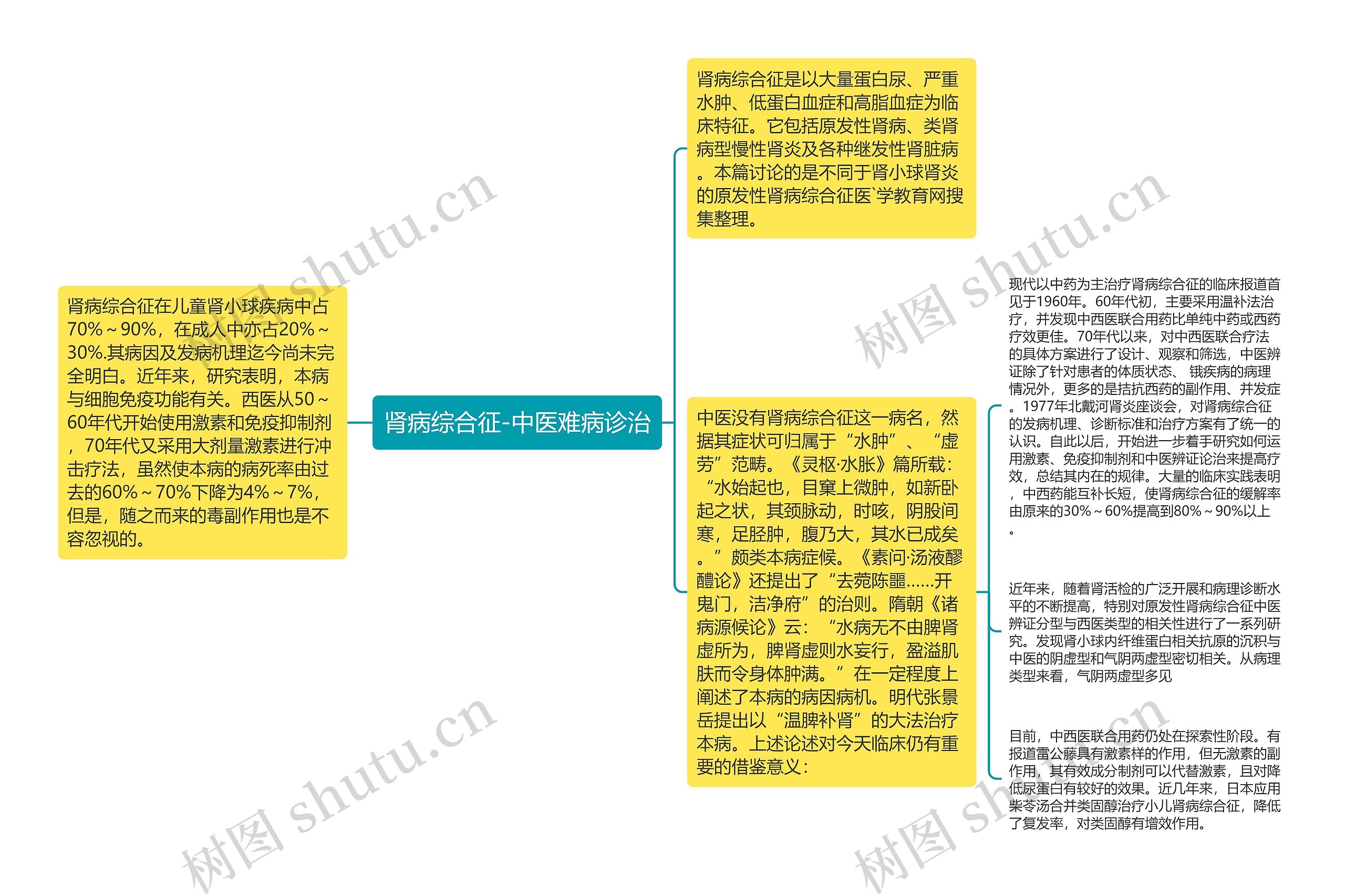 肾病综合征-中医难病诊治思维导图